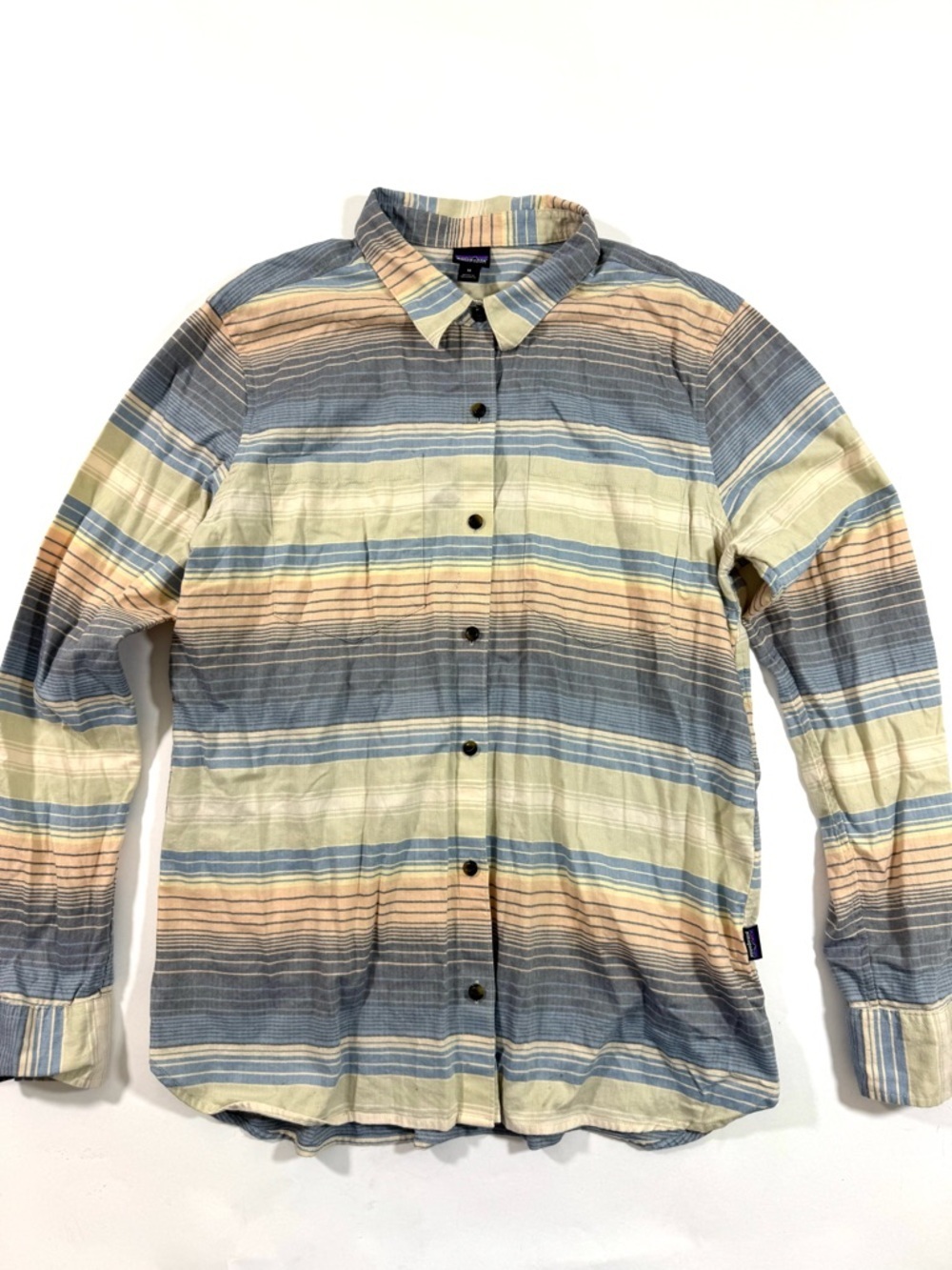 Patagonia Catbells Organic Cotton Shirt Striped Button Front - Picture 2 of 8